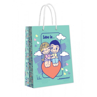 Пакет крафт Love is 22*31 см 1 шт