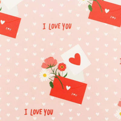 Бумага глянцевая Письма любви 70*100 см 1 шт