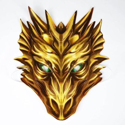 Маска картон Дракон-хранитель 1 шт