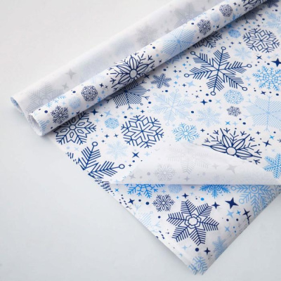Бумага глянцевая Снежинки 100*70 см 1 шт  