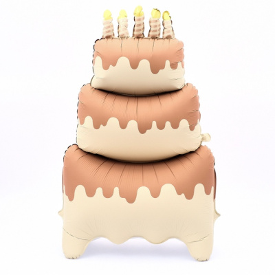 Шар фольга Фигура Под воздух Торт матовый 60* Шар фольга Фигура Под воздух Торт матовый 60*