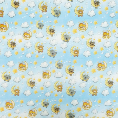 Бумага глянцевая Друзья на луне 70*100 см 1 шт