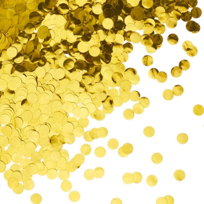 Конфетти Волна Веселья Круг золото фольга 1 см 50 г