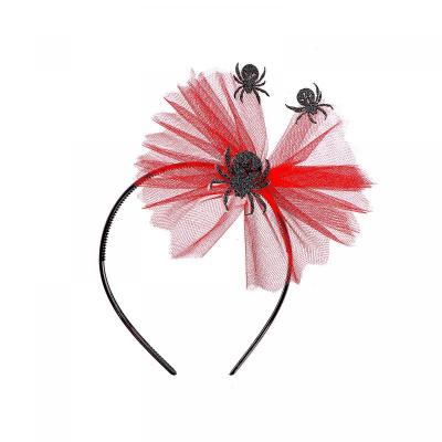 Ободок Пауки красная вуаль 1 шт Ободок Пауки красная вуаль 1 шт