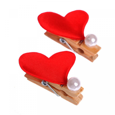 Прищепки для декора Сердечки 6 шт