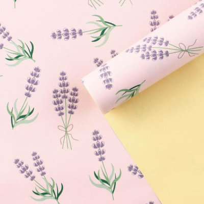 Бумага глянцевая двусторон Лаванда 70*100 см 1 шт