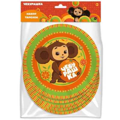 Тарелка Веселая Затея Чебурашка 18 см 6 шт