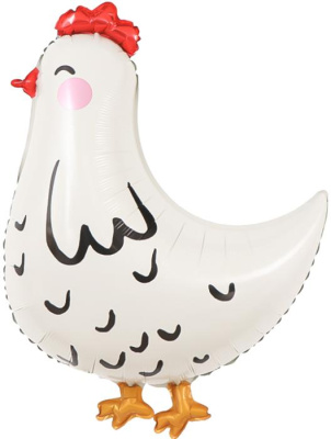 Шар фольга фигура Курица белая 76 см (Fl)