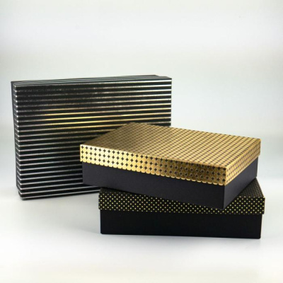 Коробка прямоуг Полоска №2 29*21*8 см рис микс 1 шт