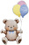 Шар фольга Фигура Под воздух Мишка на ДР 1 шт