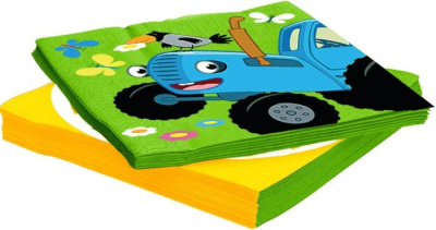 Салфетка ВВ Трактор синий 33 см 20 шт Салфетка ВВ Трактор синий 33 см 20 шт