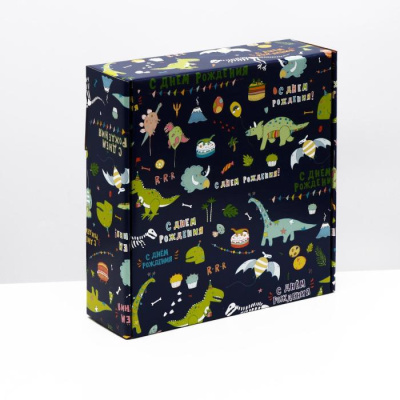 Коробка складная С ДР Динозавры 28,5*9,5*29,5 см 1 шт