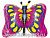 Шар фольга Фигура Бабочка малиновая (FM)G36