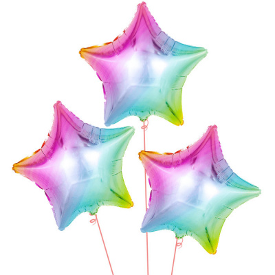 Шар фольга с гелием Звезда нежная радуга 46 см 1 шт