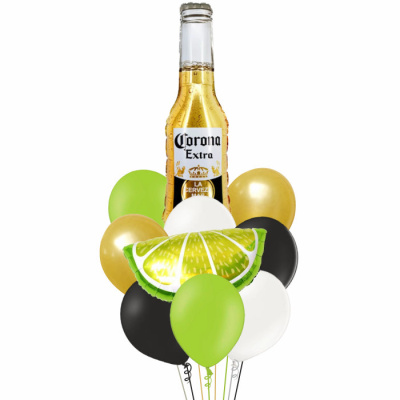 Букет Бутылка пива Корона золото 10 шт Букет Бутылка пива Корона золото 10 шт