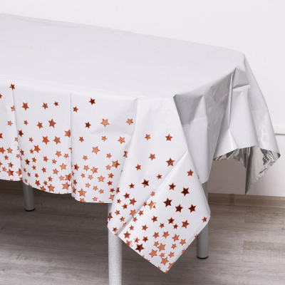 Скатерть Звезды розовое золото 137*183 см 1 шт Скатерть Звезды розовое золото 137*183 см 1 шт