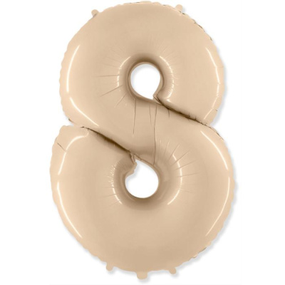 Шар Цифра 8 кремовая 102 см (FM)