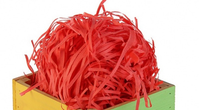 Наполнитель декор бумажный красно-коралловый 50 гр 1 шт