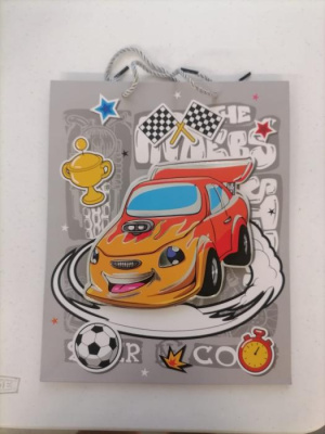 К Пакет ламинат Машинки 3D 26*10*32 см рис микс 1 шт