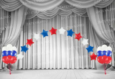 Готовое оформление на праздник Триколор России №3 