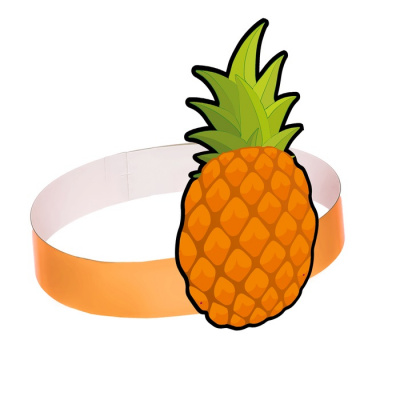 Маска - ободок картон Ананас 1 шт Маска - ободок картон Ананас 1 шт
