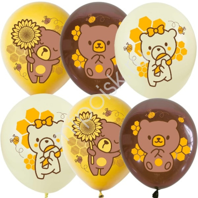 Шар М 12" Пастель Медвежата 25 шт Шар М 12" Пастель Медвежата 25 шт