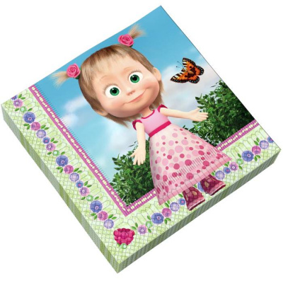 Салфетка Маша и медведь Ягодное лето 33*33 см 12 шт Салфетка Маша и медведь Ягодное лето 33*33 см 12 шт