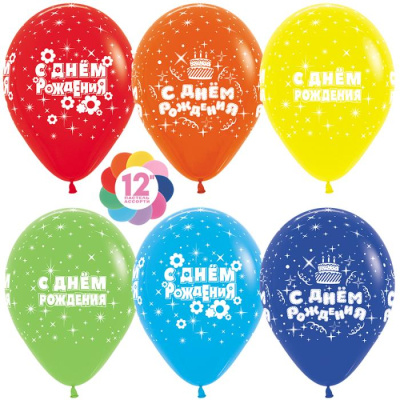 S 12" Пастель ассорти С ДР Искры 25 шт S 12" Пастель ассорти С ДР Искры 25 шт