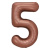Шар Цифра 5 шоколад 81 см Шар Цифра 5 шоколад 81 см