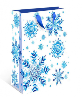 Пакет ламинат Снежинки на белом 26*32 см 1 шт Пакет ламинат Снежинки на белом 26*32 см 1 шт