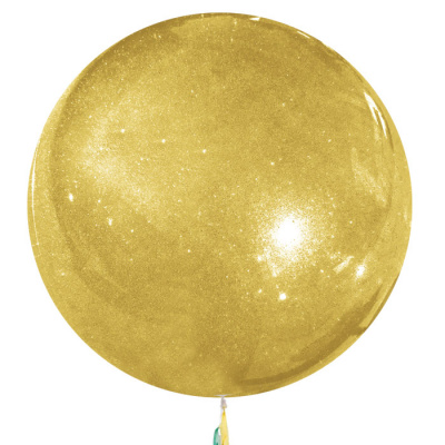 Шар Баблс 50 см с конфетти блестки золото 