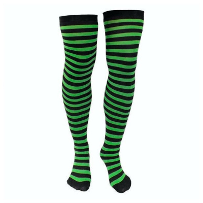 Карнавальный аксессуар Ножки черно-зеленая полоска 1 шт