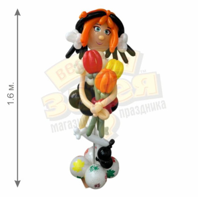 Фигура из шаров Школьница 1,6 м