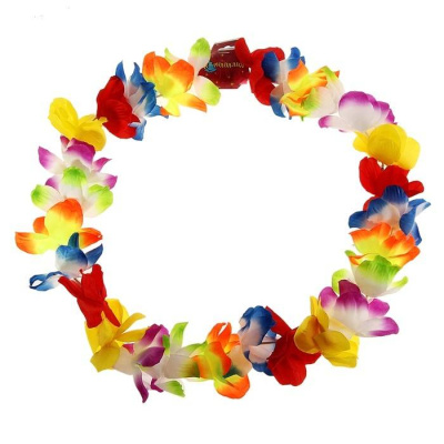 Гавайское ожерелье Цветочки микс 1 шт