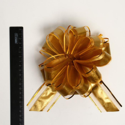 Бант-Шар №5 золотые розы 1 шт