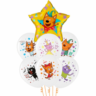 Букет Три кота Компот! звезда 7 шт Букет Три кота Компот! звезда 7 шт