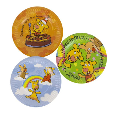 Тарелка ВВ Оранжевая корова 18 см 6 шт Тарелка ВВ Оранжевая корова 18 см 6 шт