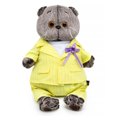 Мягкая игрушка Басик в костюме в полоску 25 см 1 шт Мягкая игрушка Басик в костюме в полоску 25 см 1 шт
