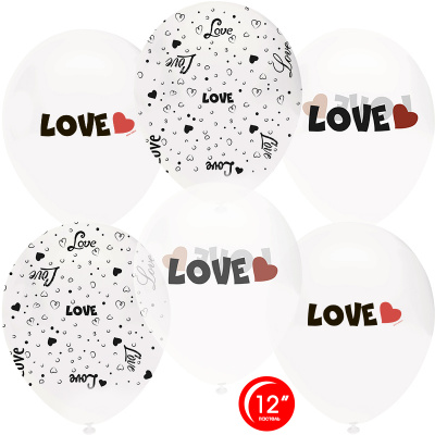 Т 12" Кристалл Любовь белый 50 шт Орбиталь