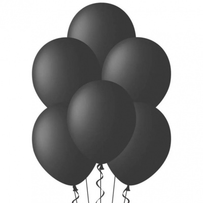 Букет Шары Пастель черные 35 см 1 шт