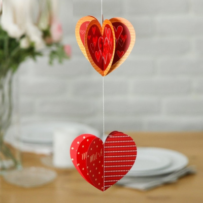 Подвеска Ты+я красная 14,6*18,7 см 1 шт