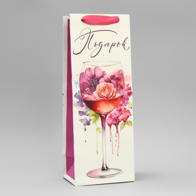 Пакет для бутылки Бокал 36*13*10 см 1 шт